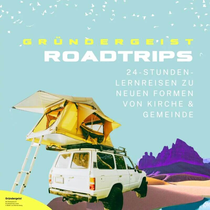 Mit den Roadtrips möchten wir Menschen die Möglichkeit geben, neue Gemeinschaftsformen und Gemeindeinitiativen kennenzulernen. Es sind Orte, in denen Christ:in-Sein im 21. Jahrhundert mutig und frisch gelebt wird und an denen Spiritualität lebendig ist.